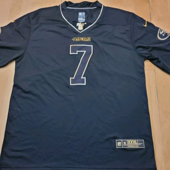 Colin Kaepernick San Francisco 49ers Black Gold Jersey